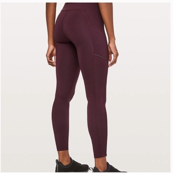 Lululemon Speed Tight Size 2 Leggings Maroon Burgundy - Picture 1 of 7